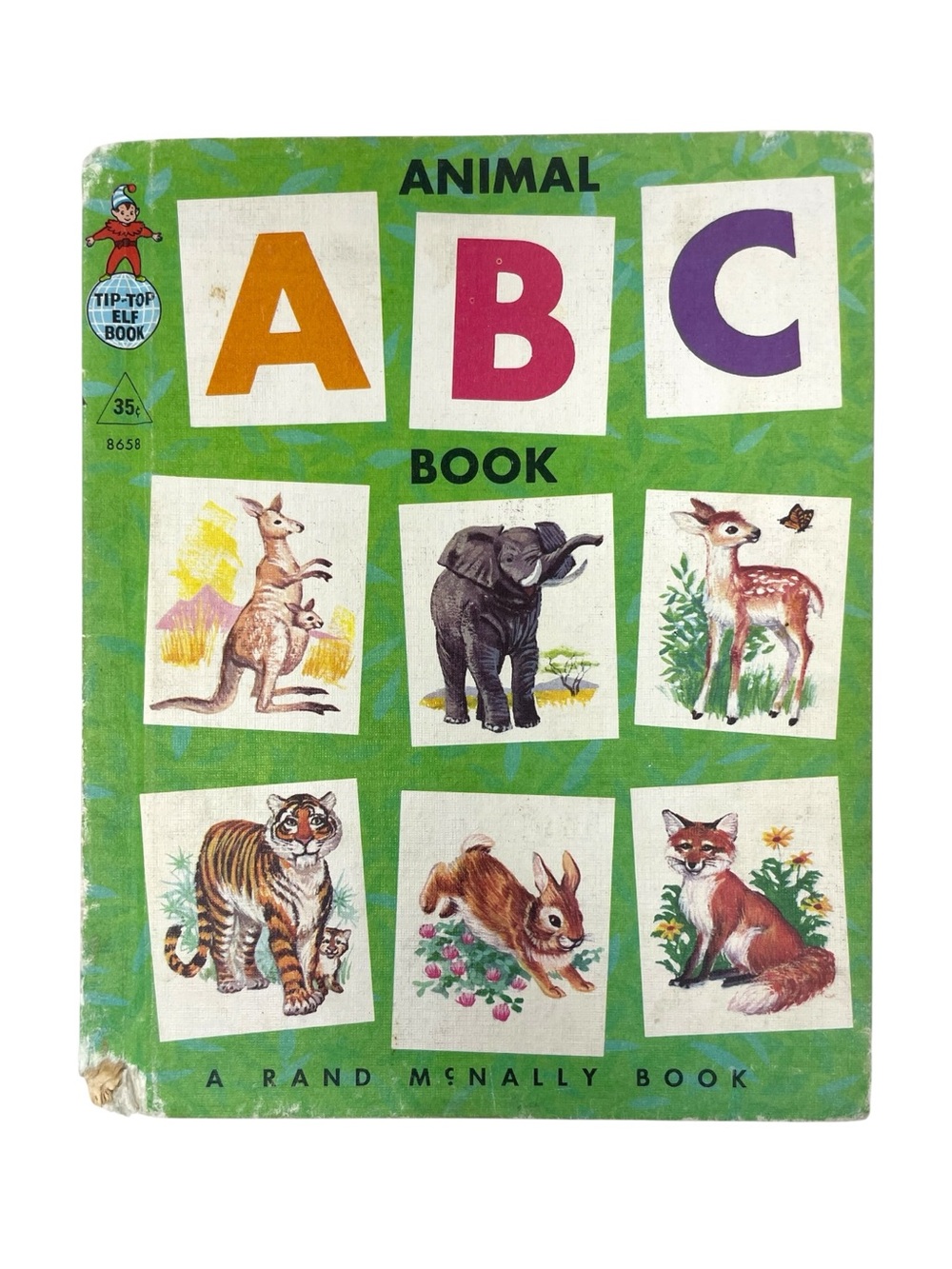 Vintage Randy McNally 1964 Tip Top Elf ABC Animal Book Childrens Nursery Art